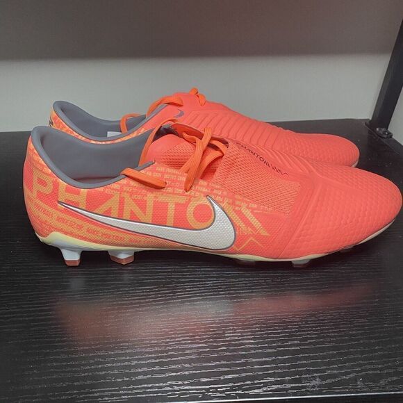 Nike Phantom Venom Mens 13 Soccer Cleats Pro FG Mango Bright White AO8738-810 - Picture 1 of 9